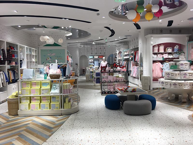 天河母嬰店展示貨架,孕嬰店貨架定制廠家,嬰童貨架定制