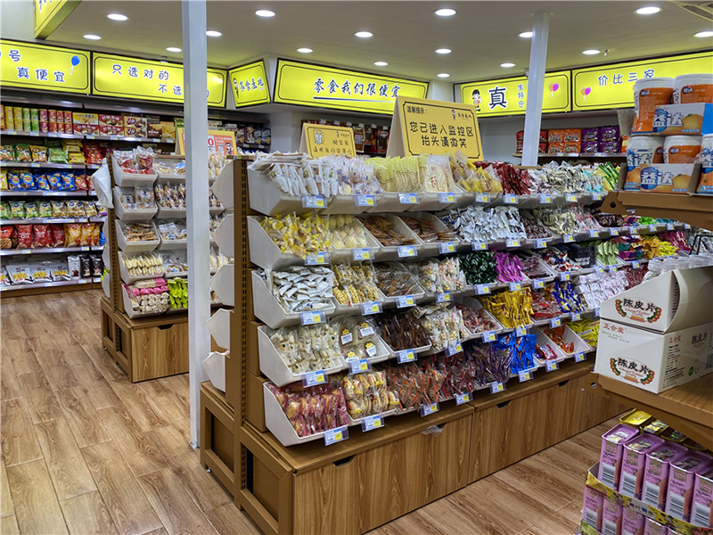 肇慶休閑零食店貨架,進口零食貨架,休閑食品貨架