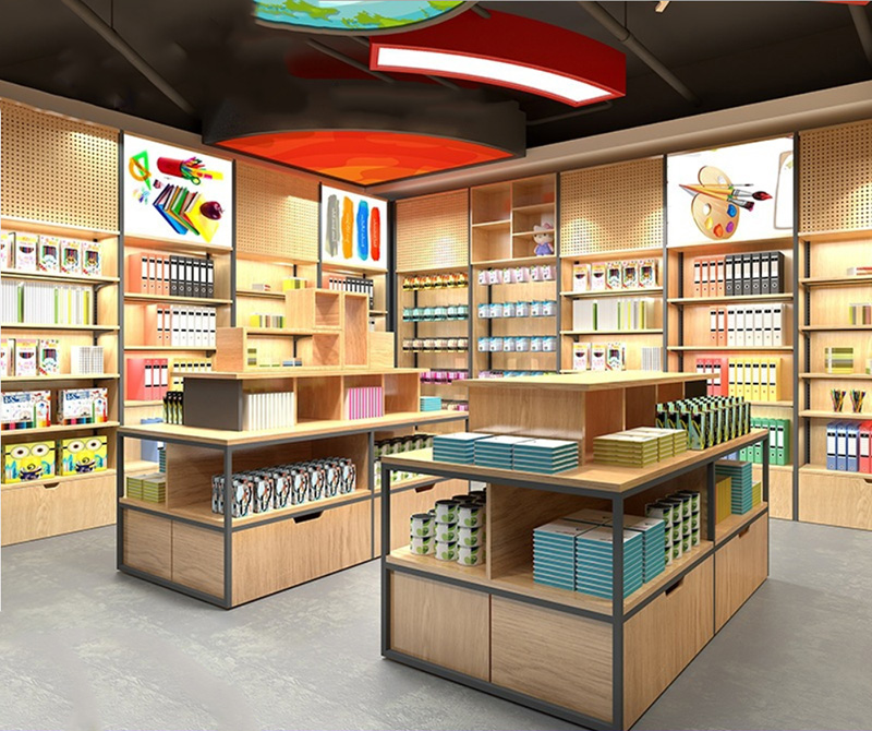 天河辦公用品陳列架,文體店貨架,文具店展示架