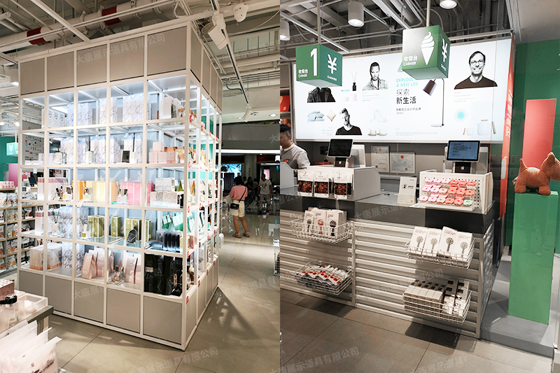番禺精品店貨架，NOME貨架，諾米陳列架，大唐展示貨架，北歐風(fēng)貨架，三元店貨架