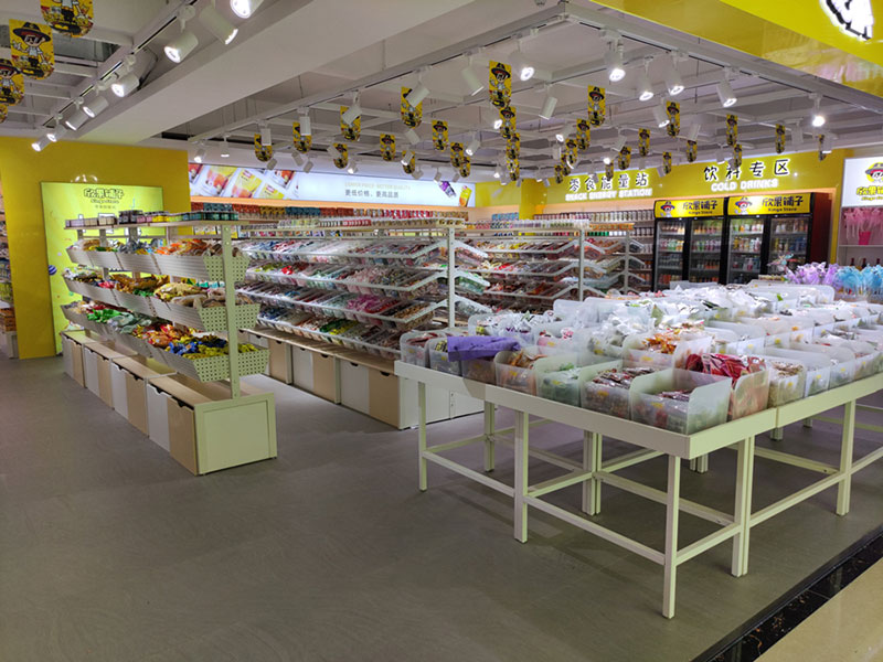 散裝食品貨架,小零食貨架,零食架,大唐展示架