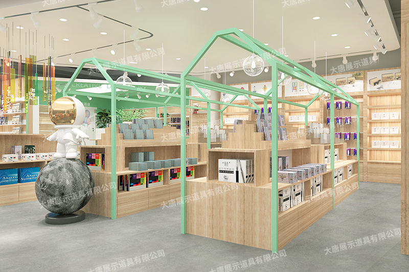 番禺文具店貨架，文具貨架， 文具店道具，文具中島柜， 文具店貨架靠墻，大唐展示貨架