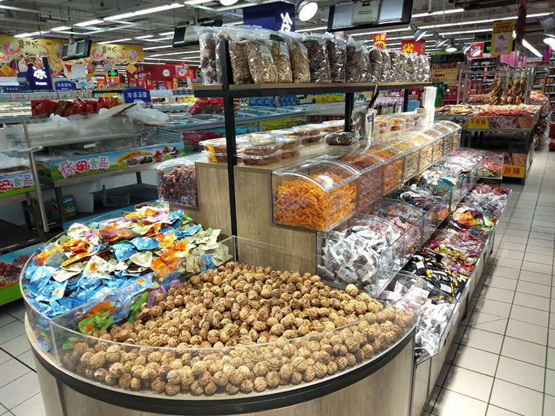 湖北干貨陳列架,進(jìn)口食品展示架,廣州大唐貨架廠