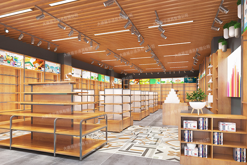 文具店貨架，文具貨架， 文具店道具，文具中島柜， 文具店貨架靠墻，大唐展示貨架