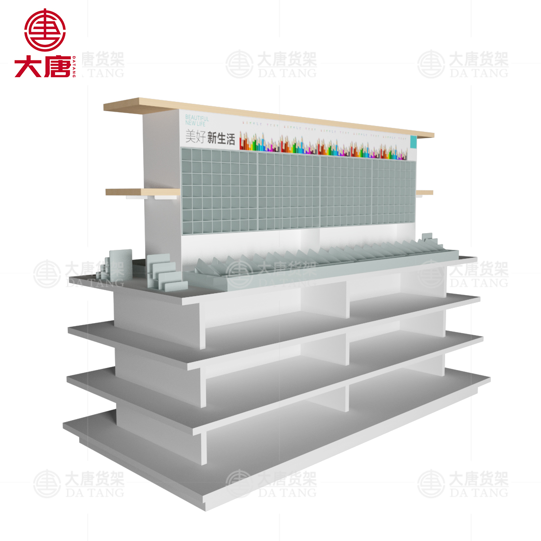 臨夏回族文具流水臺(tái),文體店貨架,筆架,大唐貨架廠